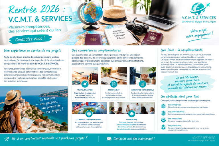 Rentrée 2026 : VCMT & SERVICES, plusieurs compétences, des services qui créent du lien.